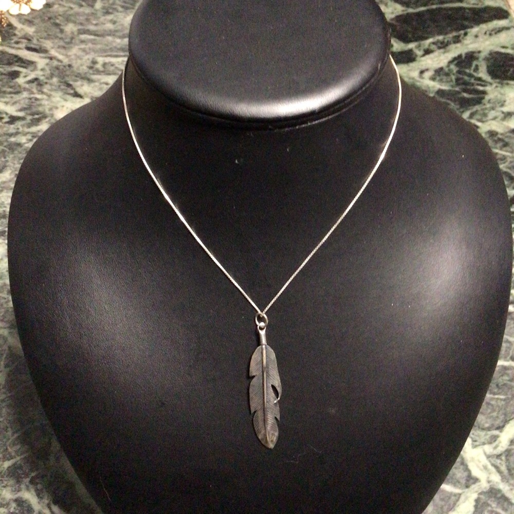 Sterling Silver Feather necklace
